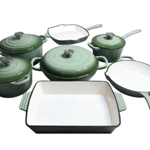 Cast Iron 11 Piece Green