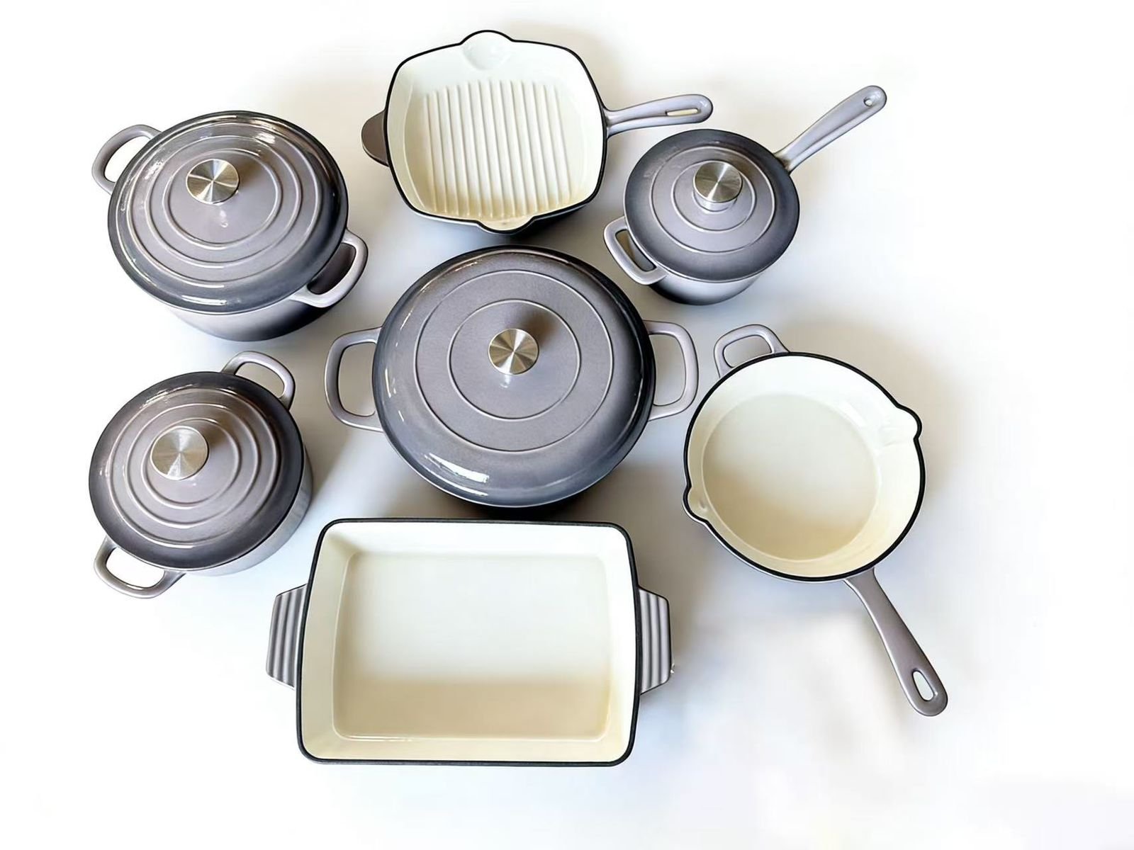 Cast Iron 11piece Grey set