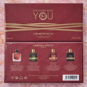 Giftset Giorgio Armani Stronger with You Mini 4 Piece Red